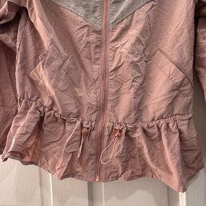 IC COLLECTION Mauve Utility Jacket with Ruffle Hem